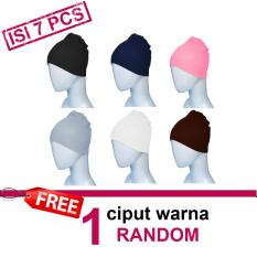 Ciput Rajut Anti Pusing - Isi 7 (hitam, navy, putih, cream, coklat tua, pink, free)