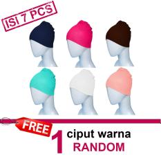 Ciput Rajut Anti Pusing - Isi 7 (salem, navy, putih, fanta, coklat tua, toska, free)