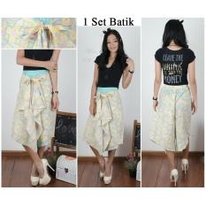 Cj collection Celana batik kulot pendek 7per8 wanita jumbo short pant Nava