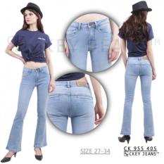 Ckey Celana Panjang Cutbray Bootcut Jeans Wanita Ori 405