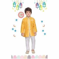 Clafishope Stelan Fashion Koko Anak Kuning Putih