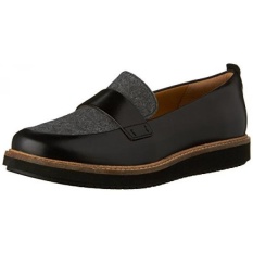 Clarks Wanita Glick Avalee Abu-abu Tekstil/Kulit Hitam Combo Sepatunya 6.5 B-Intl
