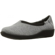 Clarks Womens Sillian Jetay Flat, Grey Kain Heather, 8.5 M US-Intl