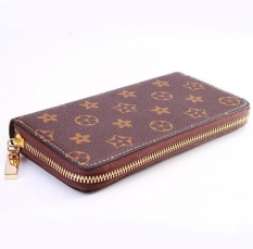 Pria Klasik Huruf Alfabet Panjang Gaya Clutch Purse Man Euro-Amerika dan Populer Zipper Cellular Telepon Wrap (lima Planet Ka Warna) -Intl