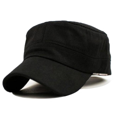 Taruna Militer Angkatan Darat Dataran Klasik Vintage Gaya Topi Katun Topi Yg Dpt Mengatur Hitam