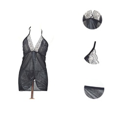 Clovis Fashion Baju Tidur Lingerie TLH - Renda Warna Tali Hitam