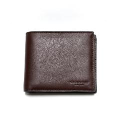 Coach Compact ID Wallet in Smooth Leather (Mahogany)