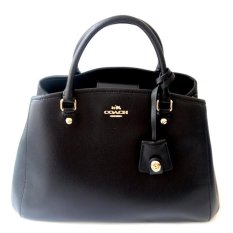 Coach Small Margot Carryall in Crossgrain Leather (Black)