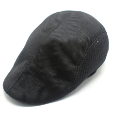 Cocotina Vintage Datar Topi Memuncak Racing Baret Country Golf Topi Sutradara-Hitam