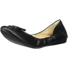 Cole Haan Womens TALI BOW Sepatu BALET, Kulit Hitam, 8 2A KAMI-Internasional