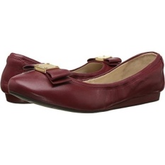 Cole Haan Womens Tali Bow Ballet Sun Dried Tomatoes Kulit Loafer-Intl