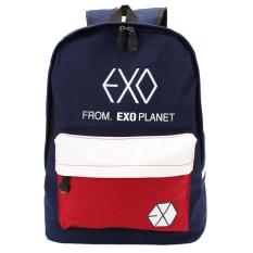 Ransel Tas Ransel Kanvas Berwarna-warna-warni Fashion Pria Pelajar Tas Sekolah Ransel Perjalanan Kolam Laptop Tas Biru