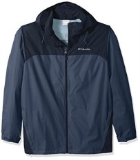 Columbia Laki-laki Besar dan Tall Glennaker Lake Packable Jaket Hujan, Gelap Gunung, Angkatan Laut Collegiate, 3X-Internasional