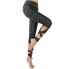 Compression Kerja Legging untuk Wanita Yoga Lari Pant Hitam-Medium-Internasional