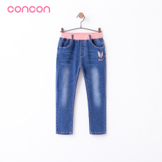Concon Korea Modis Gaya Musim Semi atau Musim Gugur Baru Anak Perempuan Celana Cargo Gadis Jeans (Biru)
