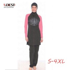 Konservatif Pakaian Renang Muslim Wanita Plus Ukuran Baju Renang Penuh Sarung Lengan Panjang Jilbab Sederhana Mandi Setelan-Internasional