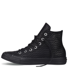 Converse kasual warna solid asli musim semi sepatu kanvas, sepatu pria (Hitam)