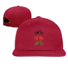 Cool Bike Bicycle Cycling Snapback Baseball Cap Hat Adjustable 100% Cotton For Male Female Ash - intl