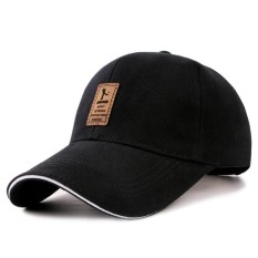 Coromose Luar Ruangan Sport Kasual Modis Berjemur Protected Golf Bisbol Topi Bertali Belakang Topi Warna: Hitam Ukuran: Dapat Disesuaikan-Internasional