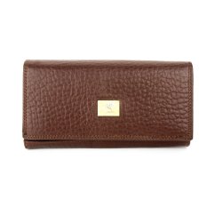 Cosset Genuine Leather- Dompet Panjang Wanita - Kulit Asli - Seri 1436 - D500 coklat