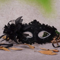 Kostum Pesta Putri Masker Wanita Renda Topeng Cosplay Halloween Topeng Bulu- Intl