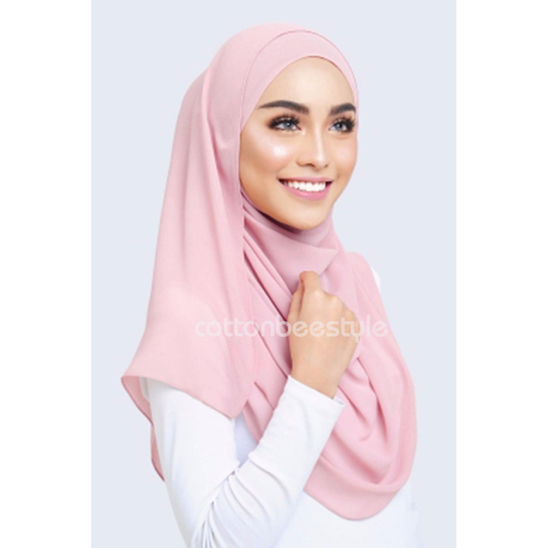 Dapatkan Penawaran Cotton Bee Pashmina Regular Basic - Baby Pink