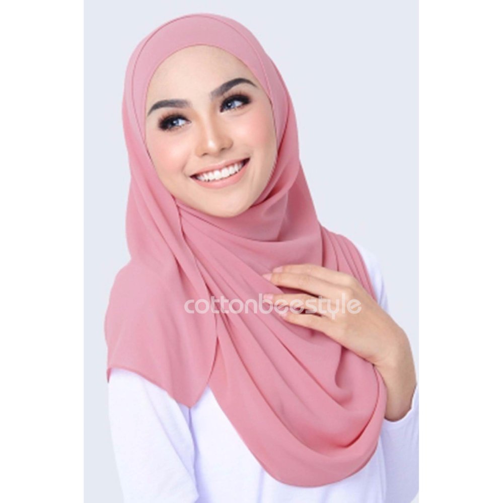 Cotton Bee Pashmina Regular Basic - Dusty Pink