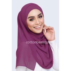 Cotton Bee Pashmina Regular Basic - Eggplant Purple