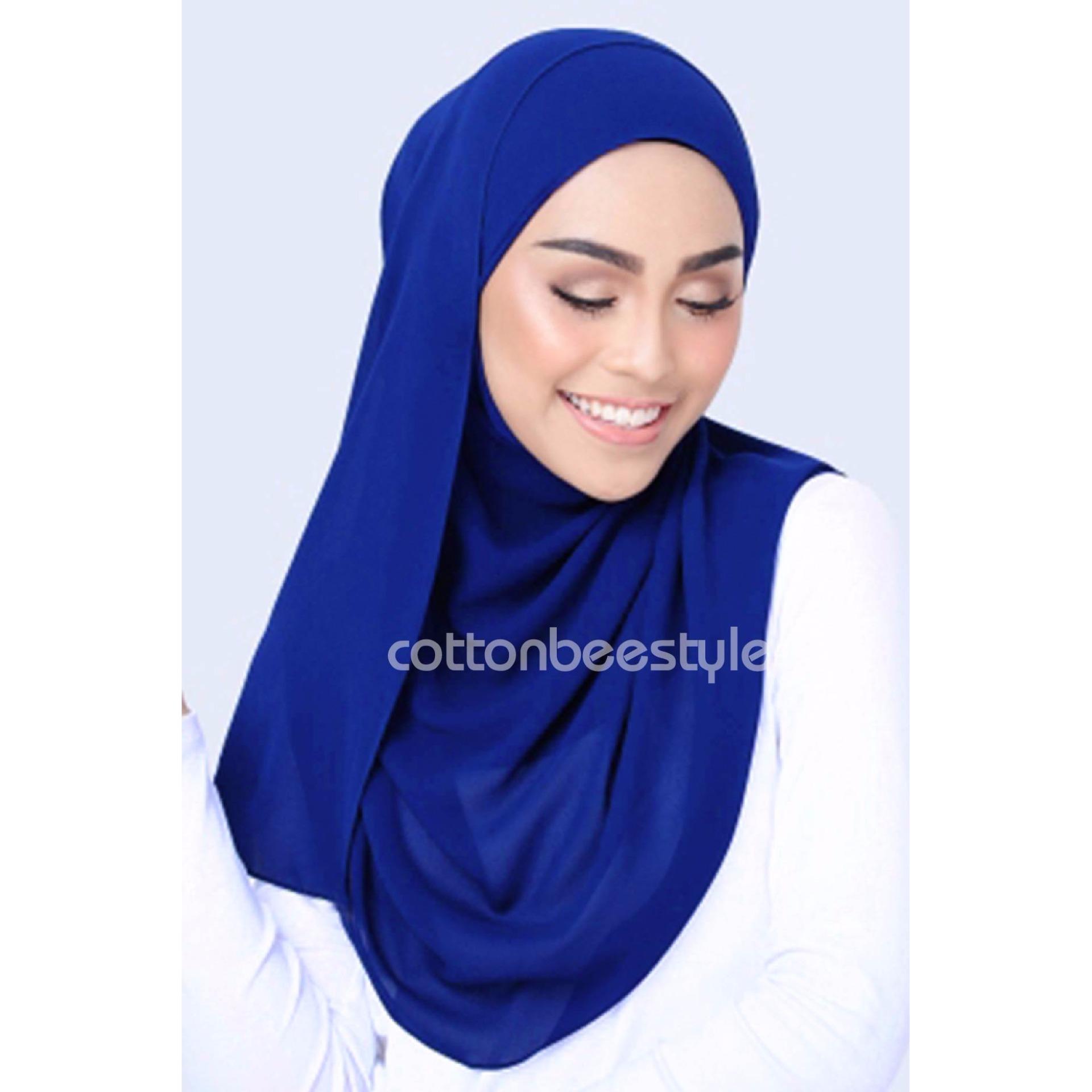 Cotton Bee Pashmina Regular Basic - Electric Blue