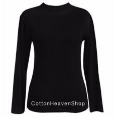 Cotton Heaven Manset Kaos Atasan Tangan Panjang Ada All Size & Big Size - Hitam