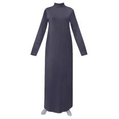 CottonHeaven Manset Dress Gamis 28 Warna All Size & Big Size - Abu-Abu Tua