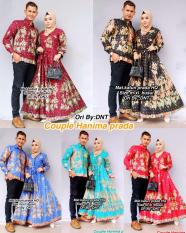 Couple Batik Sarimbit Gamis Lengan Panjang