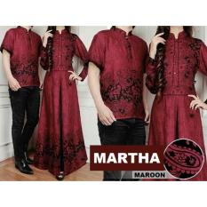Couple Busui Martha Baju Koko+Gamis Maxi Marun