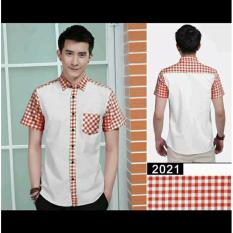 Couple lover - HEM RAFFI WHITE COMBI REDBOX PD MAN SHIRTS FASHION PRIA KEMEJA CASUAL KEMEJA FORMAL ATASAN PRIA