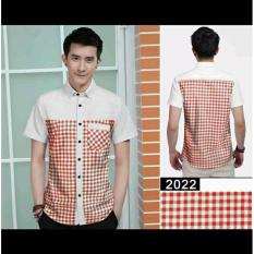 Couple lover - HEM RAFFI WHITE DOMINAN KOTAK RED PD MAN SHIRTS FASHION PRIA KEMEJA CASUAL KEMEJA FORMAL ATASAN PRIA