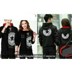 Couple lover- JAKET COUPLE ALLSTAR BLACK (PRIA+WANITA) JAKET KAPEL JAKET KEMBARAN FASHION COUPLE JAKET HOODIE JAKET PASANGAN (PRIA+WANITA)