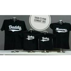 Couple lover-kaos couple family DADDY MOMMY BABY 2ANAK (AYAH+IBU+2ANAK) FASHION FAMILY KAOS KAPEL T-SHIRTS FAMILY BAJU KEMBARAN