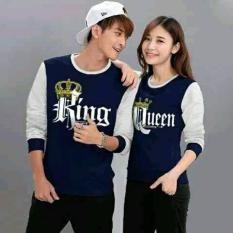 couple lover-sweater COUPLE L1 KING QUEEN COMBINASI (PRIA+WANITA) FASHION COUPLE BAJU KEMBARAN SWEATER KAPEL BAJU PASANGAN