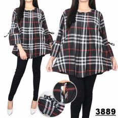 COUPLELOVER-BAJU JUMBO SALWA BERRY BLACK 7/8 JUMBO FASHION BLOUSE TUNIK KEMEJA BIG SIZE XXXL