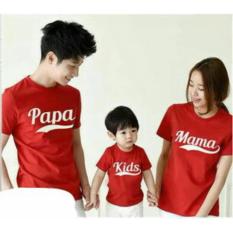 COUPLELOVER- BAJU KELUARGA FAMILY PAPA MAMA RED (AYAH+IBU+ANAK) FAMILY COUPLE BAJU KEMBARAN T-SHIRTS FAMILY BAJU PASANGAN