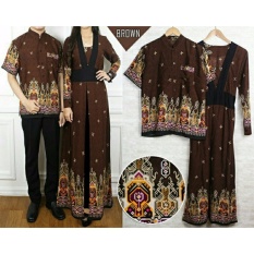 COUPLELOVER- BUSANA MUSLIM COUPLE CINDY COKLAT (PRIA+WANITA) MUSLIM WEAR COUPLE MAXI BUSANA MUSLIM COUPLE FASHION MUSLIM