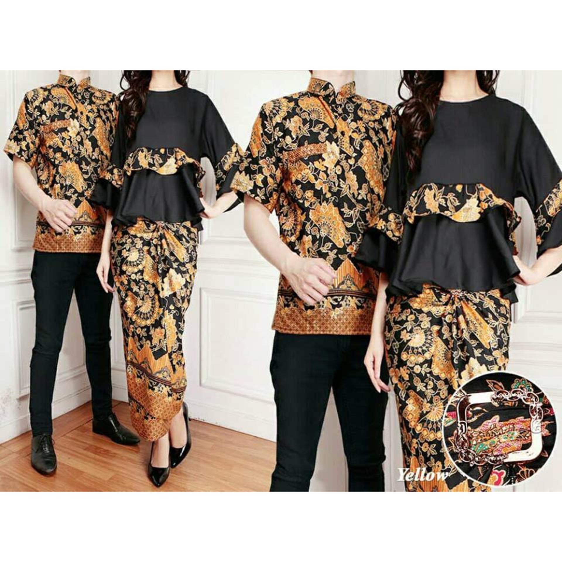 COUPLELOVER- BUSANA MUSLIM COUPLE TS LUNAMA BATIK 3IN1 (PRIA+WANITA)  MUSLIM WEAR  FASHION COUPLE  COUPLE BATIK  BAJU PASANGAN