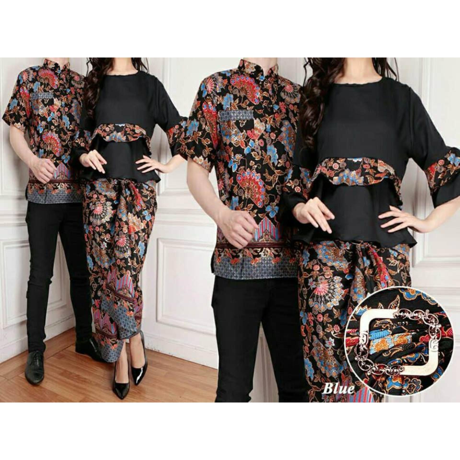 COUPLELOVER- BUSANA MUSLIM COUPLE TS LUNAMAYA 3IN1 (PRIA+WANITA)  MUSLIM WEAR  FASHION COUPLE  COUPLE BATIK  BAJU PASANGAN