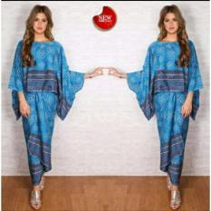 COUPLELOVER- BUSANA MUSLIM SET MIRA 2IN1 BLUE FASHION WANITA STELAN WANITA