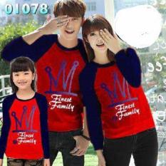 COUPLELOVER- KAOS KELUARGA FINEST FAMILY RED KIMONO LP 1 KIDS PANJANG (AYAH,BUNDA,ANAK) FASHION KELUARGA KAOS PASANGAN BAJU KAPEL KAOS KEMBARAN T-SHIRTS FAMILY