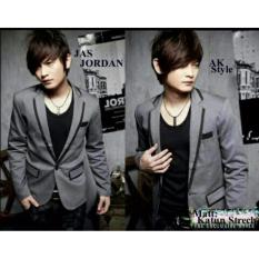 COUPLELOVER - KEMEJA ATASAN JAS JORDAN -GREY FASHION PRIA BAJU PRIA KEMEJA CASUAL