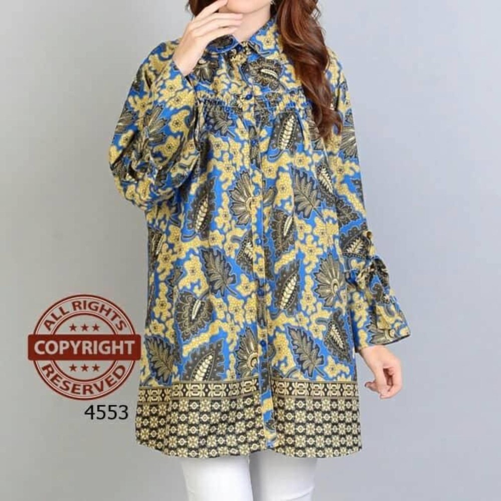 COUPLELOVER-KEMEJA JUMBO MOTIF  BATIK  -XXXL  UKURAN BESAR  JUMBO FASHION  BLOUSE  TUNIK  KEMEJA BIG SIZE  XXXL