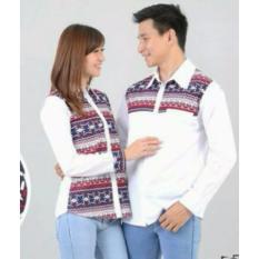 Couplelover kemeja pasangan EIGHTEN WHITE (PRIA+WANITA) BAJU FASHION KEMEJA COUPLE BATIK KEMEJA PASANGAN
