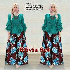 COUPLELOVER- SET KULOT LIVIA (ATASAN+CELANA) NO PASHMINA STELAN FASHION MUSLIM WEAR STELAN WANITA PAKAIAN HIJAB WANITA