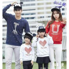 COUPLELOVER-SWEATER FAMILY COUPLE I LOVE U KOMBO (AYAH+IBU+2ANAK) BAJU KELUARGA FASHION COUPLE (AYAH+IBU+2ANAK)